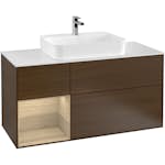 Tvättställsskåp Villeroy & Boch Finion med 3 Lådor Hylla och Bänkskiva för Ytmonterat Tvättställ