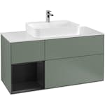 Tvättställsskåp Villeroy & Boch Finion med 3 Lådor Hylla och Bänkskiva för Ytmonterat Tvättställ
