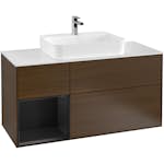 Tvättställsskåp Villeroy & Boch Finion med 3 Lådor Hylla och Bänkskiva för Ytmonterat Tvättställ