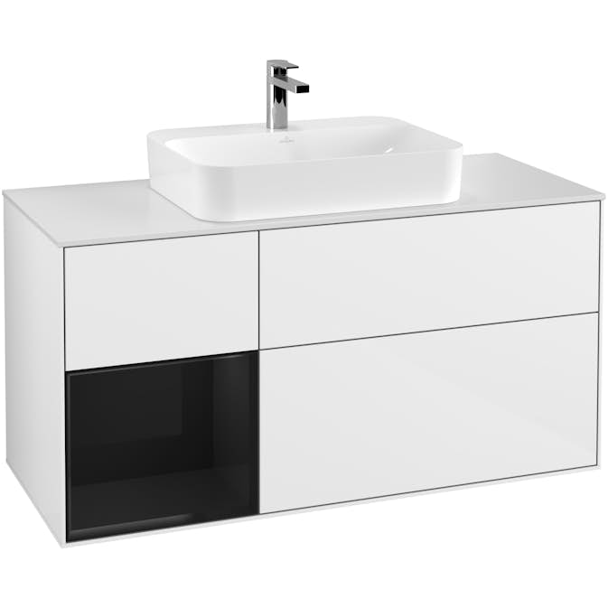 Tvättställsskåp Villeroy & Boch Finion med 3 Lådor Hylla och Bänkskiva för Ytmonterat Tvättställ
