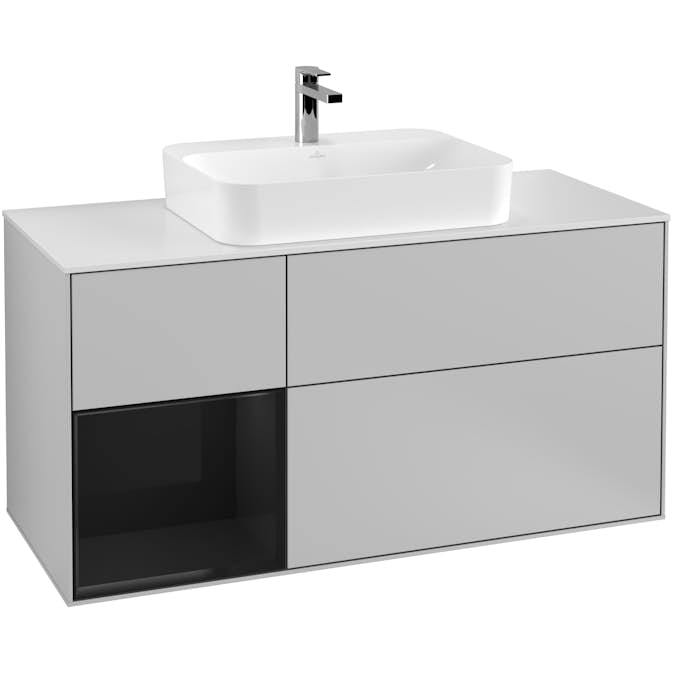 Tvättställsskåp Villeroy & Boch Finion med 3 Lådor Hylla och Bänkskiva för Ytmonterat Tvättställ
