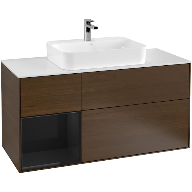 Tvättställsskåp Villeroy & Boch Finion med 3 Lådor Hylla och Bänkskiva för Ytmonterat Tvättställ