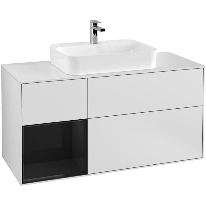 Tvättställsskåp Villeroy & Boch Finion med 3 Lådor Hylla och Bänkskiva för Ytmonterat Tvättställ