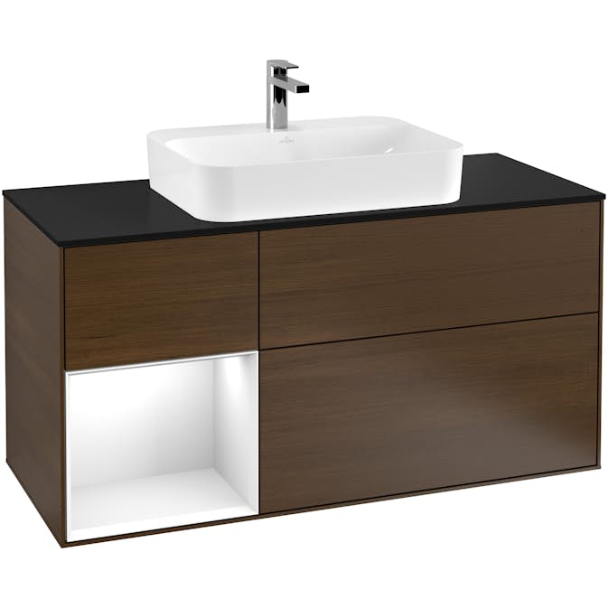 Tvättställsskåp Villeroy & Boch Finion med 3 Lådor Hylla och Bänkskiva för Ytmonterat Tvättställ