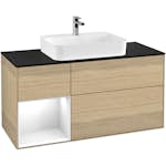 Tvättställsskåp Villeroy & Boch Finion med 3 Lådor Hylla och Bänkskiva för Ytmonterat Tvättställ