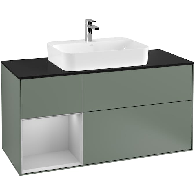 Tvättställsskåp Villeroy & Boch Finion med 3 Lådor Hylla och Bänkskiva för Ytmonterat Tvättställ