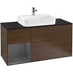 Tvättställsskåp Villeroy & Boch Finion med 3 Lådor Hylla och Bänkskiva för Ytmonterat Tvättställ