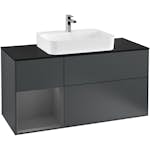 Tvättställsskåp Villeroy & Boch Finion med 3 Lådor Hylla och Bänkskiva för Ytmonterat Tvättställ