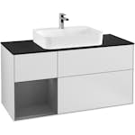 Tvättställsskåp Villeroy & Boch Finion med 3 Lådor Hylla och Bänkskiva för Ytmonterat Tvättställ