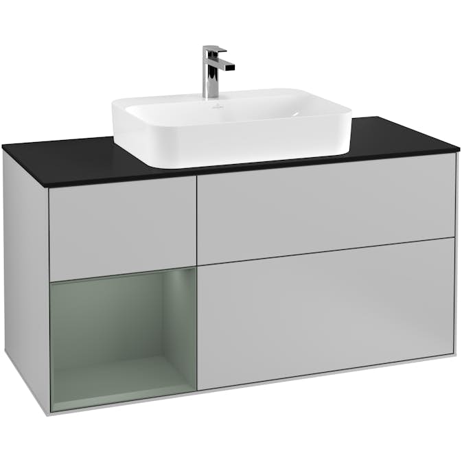 Tvättställsskåp Villeroy & Boch Finion med 3 Lådor Hylla och Bänkskiva för Ytmonterat Tvättställ