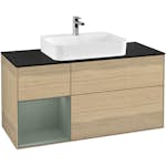 Tvättställsskåp Villeroy & Boch Finion med 3 Lådor Hylla och Bänkskiva för Ytmonterat Tvättställ