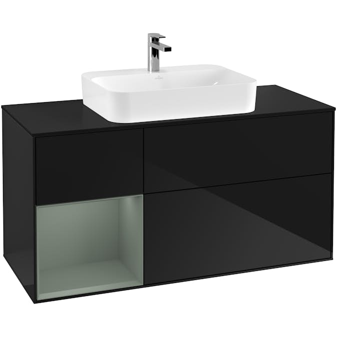 Tvättställsskåp Villeroy & Boch Finion med 3 Lådor Hylla och Bänkskiva för Ytmonterat Tvättställ
