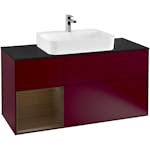 Tvättställsskåp Villeroy & Boch Finion med 3 Lådor Hylla och Bänkskiva för Ytmonterat Tvättställ