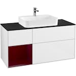 Tvättställsskåp Villeroy & Boch Finion med 3 Lådor Hylla och Bänkskiva för Ytmonterat Tvättställ