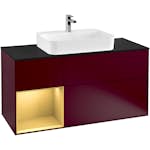 Tvättställsskåp Villeroy & Boch Finion med 3 Lådor Hylla och Bänkskiva för Ytmonterat Tvättställ