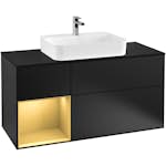 Tvättställsskåp Villeroy & Boch Finion med 3 Lådor Hylla och Bänkskiva för Ytmonterat Tvättställ