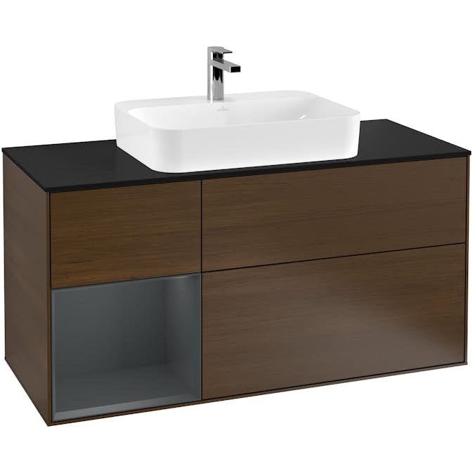 Tvättställsskåp Villeroy & Boch Finion med 3 Lådor Hylla och Bänkskiva för Ytmonterat Tvättställ