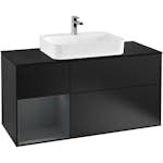 Tvättställsskåp Villeroy & Boch Finion med 3 Lådor Hylla och Bänkskiva för Ytmonterat Tvättställ