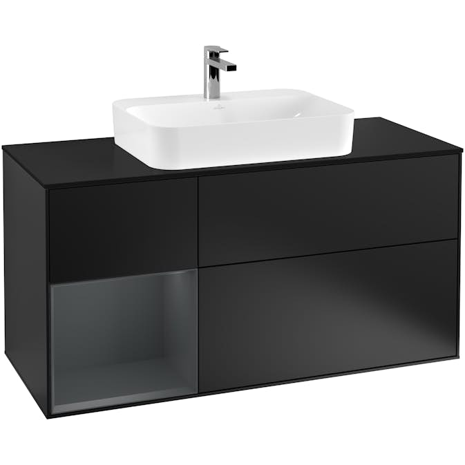 Tvättställsskåp Villeroy & Boch Finion med 3 Lådor Hylla och Bänkskiva för Ytmonterat Tvättställ