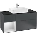 Tvättställsskåp Villeroy & Boch Finion med 3 Lådor Hylla och Bänkskiva för Ytmonterat Tvättställ