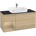 Tvättställsskåp Villeroy & Boch Finion med 3 Lådor Hylla och Bänkskiva för Ytmonterat Tvättställ
