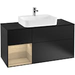 Tvättställsskåp Villeroy & Boch Finion med 3 Lådor Hylla och Bänkskiva för Ytmonterat Tvättställ