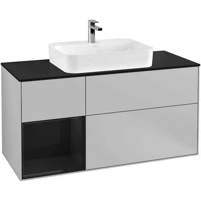 Tvättställsskåp Villeroy & Boch Finion med 3 Lådor Hylla och Bänkskiva för Ytmonterat Tvättställ