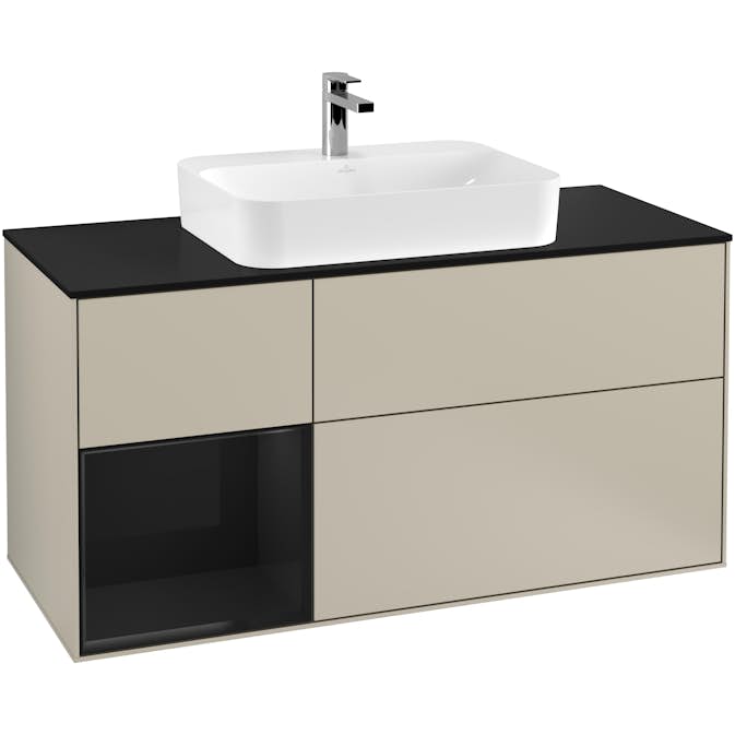Tvättställsskåp Villeroy & Boch Finion med 3 Lådor Hylla och Bänkskiva för Ytmonterat Tvättställ