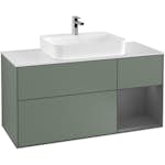 Tvättställsskåp Villeroy & Boch Finion med 3 Lådor Hylla och Bänkskiva för Ytmonterat Tvättställ