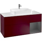 Tvättställsskåp Villeroy & Boch Finion med 3 Lådor Hylla och Bänkskiva för Ytmonterat Tvättställ