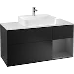 Tvättställsskåp Villeroy & Boch Finion med 3 Lådor Hylla och Bänkskiva för Ytmonterat Tvättställ