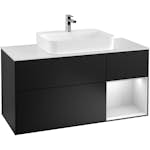 Tvättställsskåp Villeroy & Boch Finion med 3 Lådor Hylla och Bänkskiva för Ytmonterat Tvättställ