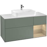 Tvättställsskåp Villeroy & Boch Finion med 3 Lådor Hylla och Bänkskiva för Ytmonterat Tvättställ