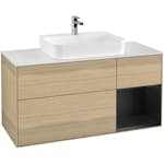 Tvättställsskåp Villeroy & Boch Finion med 3 Lådor Hylla och Bänkskiva för Ytmonterat Tvättställ