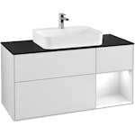 Tvättställsskåp Villeroy & Boch Finion med 3 Lådor Hylla och Bänkskiva för Ytmonterat Tvättställ