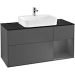 Tvättställsskåp Villeroy & Boch Finion med 3 Lådor Hylla och Bänkskiva för Ytmonterat Tvättställ