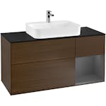 Tvättställsskåp Villeroy & Boch Finion med 3 Lådor Hylla och Bänkskiva för Ytmonterat Tvättställ