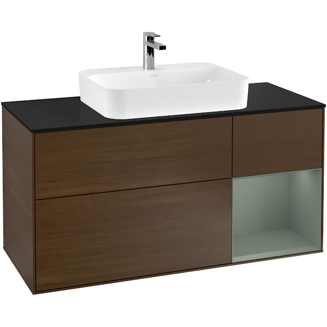 Tvättställsskåp Villeroy & Boch Finion med 3 Lådor Hylla och Bänkskiva för Ytmonterat Tvättställ