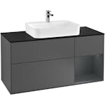 Tvättställsskåp Villeroy & Boch Finion med 3 Lådor Hylla och Bänkskiva för Ytmonterat Tvättställ