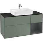 Tvättställsskåp Villeroy & Boch Finion med 3 Lådor Hylla och Bänkskiva för Ytmonterat Tvättställ