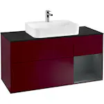 Tvättställsskåp Villeroy & Boch Finion med 3 Lådor Hylla och Bänkskiva för Ytmonterat Tvättställ