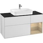 Tvättställsskåp Villeroy & Boch Finion med 3 Lådor Hylla och Bänkskiva för Ytmonterat Tvättställ