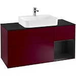 Tvättställsskåp Villeroy & Boch Finion med 3 Lådor Hylla och Bänkskiva för Ytmonterat Tvättställ