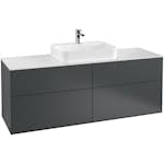 Tvättställsskåp Villeroy & Boch Finion med 4 Lådor och Bänkskiva för Ytmonterat Tvättställ