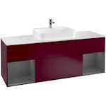 Tvättställsskåp Villeroy & Boch Finion med Två Hyllor och Bänkskiva för Ytmonterat Tvättställ