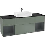 Tvättställsskåp Villeroy & Boch Finion med Två Hyllor och Bänkskiva för Ytmonterat Tvättställ