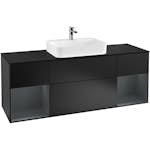 Tvättställsskåp Villeroy & Boch Finion med Två Hyllor och Bänkskiva för Ytmonterat Tvättställ