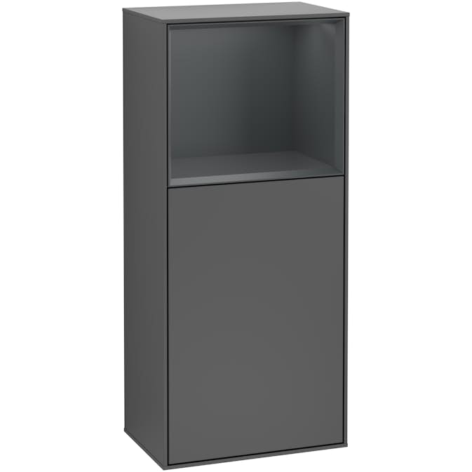 Väggskåp Villeroy & Boch Finion med 1 Dörr och Öppen Hylla Uppe 418 mm