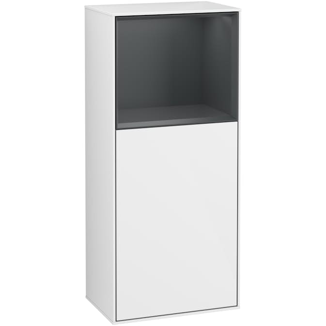 Väggskåp Villeroy & Boch Finion med 1 Dörr och Öppen Hylla Uppe 418 mm