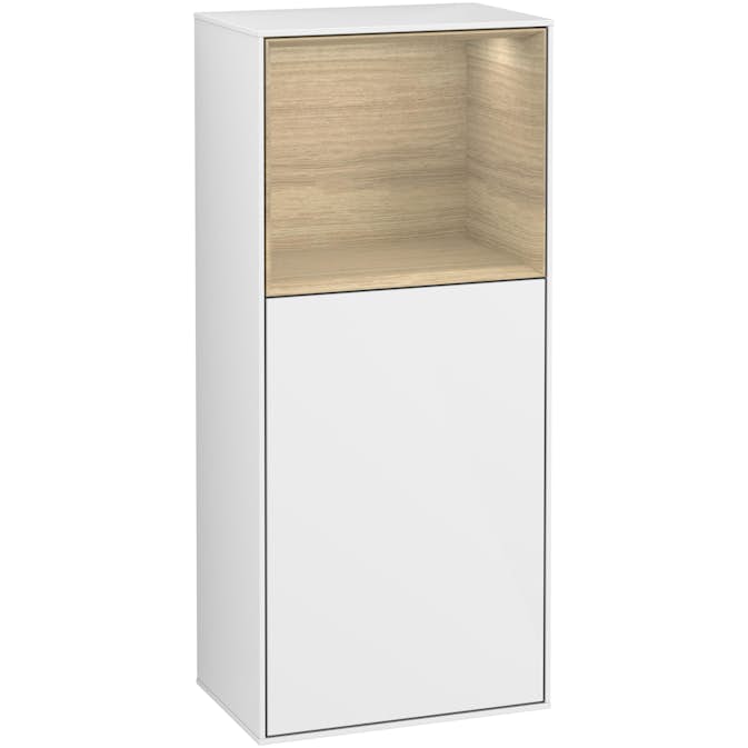 Väggskåp Villeroy & Boch Finion med 1 Dörr och Öppen Hylla Uppe 418 mm
